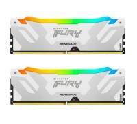 Модуль пам'яті для комп'ютера DDR5 48GB (2x24GB) 8400 MHz Renegade RGB White/Silver Kingston Fury (ex.HyperX) (KF584CU40RWAK2-48)