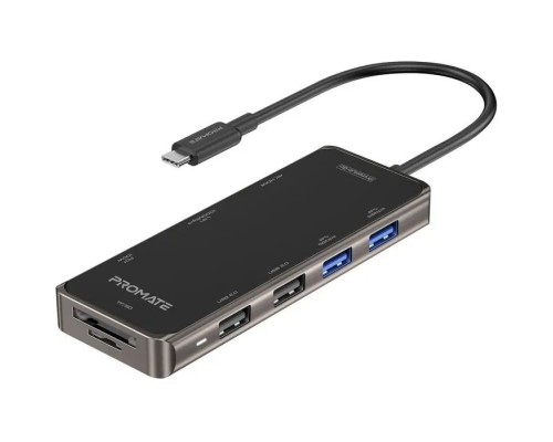 Концентратор Promate USB Hub 9 ports primehub-go.grey (primehub-go.grey)
