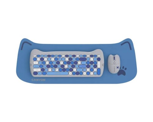 Комплект Canyon HSET-W6 Kitty Edition Wireless UA Blue (CNS-HSETW6BL)