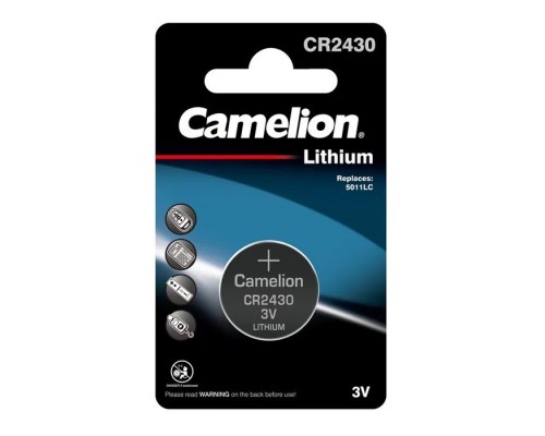 Батарейка CR 2430 Lithium * 1 Camelion (CR2430-BP1)