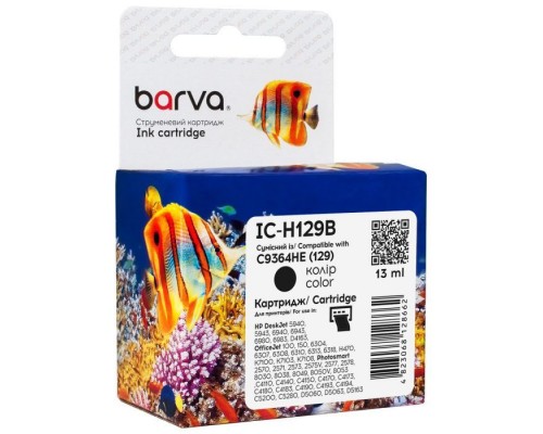 Картридж Barva HP 129 (C9364HE) 420c, black (IC-H129B)