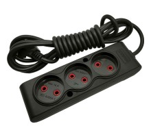 Мережевий подовжувач TECCO 3м 3 поста black (8681277843280)