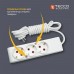 Мережевий подовжувач TECCO 3м 2 поста white (8681277841118)