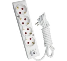 Мережевий подовжувач TECCO 3м 4 поста white (8681277842733)