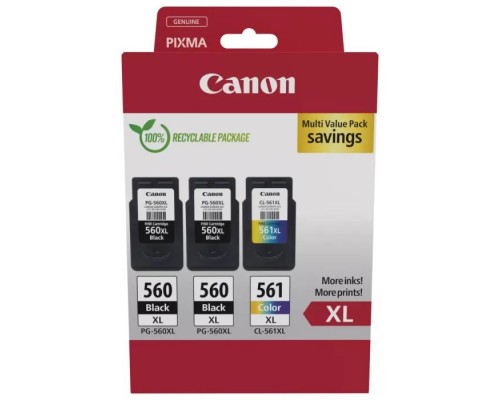 Картридж Canon PG-560/CL-561 XL 2xBK+Color, Multipack (3712C009)