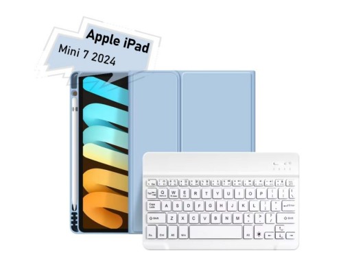 Чохол до планшета BeCover with keyboard Apple iPad Mini 7 2024 Light Blue (712995)