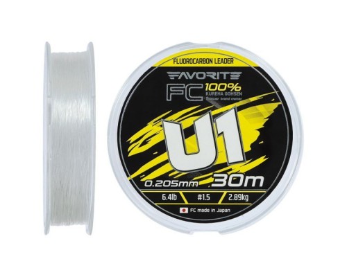 Флюорокарбон Favorite U1 FC 30m 1.5/0.205mm 6.4lb/2.89kg (1693.12.10)
