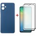 Чохол до мобільного телефона Dengos Kit Samsung Galaxy A06 Carbon + 2 pcs glass (Blue) (DG-CTG2P-06)