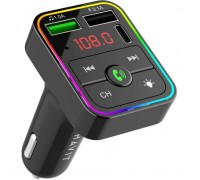 FM модулятор Havit HV-FM812BT 2USB+USB-C RGB Black (HV-FM812BT)