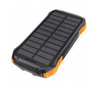 Батарея універсальна Choetech 10000mAh 10W 2USB-A+USB-C,solar panel Black-Orange (B658-OR)