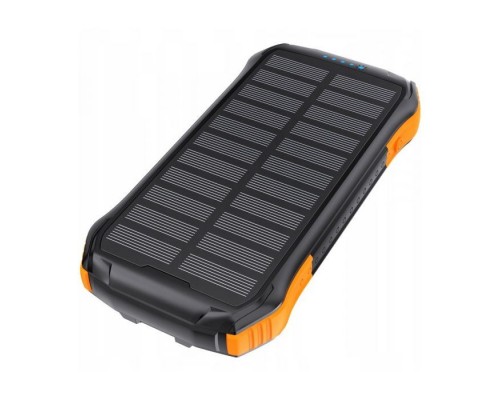Батарея універсальна Choetech 10000mAh 10W 2USB-A+USB-C,solar panel Black-Orange (B658-OR)