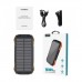 Батарея універсальна Choetech 10000mAh 10W 2USB-A+USB-C,solar panel Black-Orange (B658-OR)