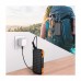 Батарея універсальна Choetech 10000mAh 10W 2USB-A+USB-C,solar panel Black-Orange (B658-OR)
