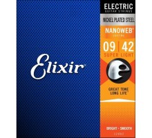 Струни для гітари Elixir 12002 Nanoweb Nickel Plated Steel Super Light (09-42) (236048)