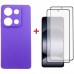 Чохол до мобільного телефона Dengos Xiaomi Redmi Note 14S Carbon + glass 2pcs (Purple) (DG-CTG2P-16)