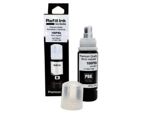 Чорнило Premium Quality Epson 106 70мл Photo Black C13T00R140 (70264893)