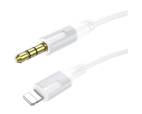 Кабель мультимедійний Lightning to 3.5mm M 1.0m white BOROFONE (6941991108570)