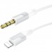Кабель мультимедійний Lightning to 3.5mm M 1.0m white BOROFONE (6941991108570)