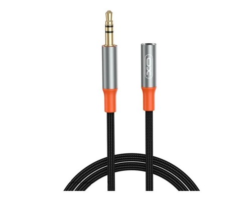 Кабель мультимедійний 3.5mm M to 3.5mm F 1.0m black XO (NB-R269A.black)