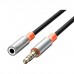 Кабель мультимедійний 3.5mm M to 3.5mm F 1.0m black XO (NB-R269A.black)
