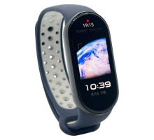 Ремінець до фітнес браслета BeCover Vents Style для Xiaomi Mi Smart Band 9 Blue-White (711987)