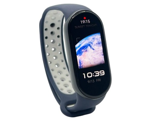 Ремінець до фітнес браслета BeCover Vents Style для Xiaomi Mi Smart Band 9 Blue-White (711987)