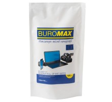 Серветки Buromax Wet wipes for DISPLAYS and OPTICS 100pcs, plastic pouch (BM.0800-01)