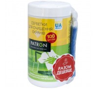 Серветки Patron for TFT/PDA/LCD 100pcs F3-027 + microfiber 20х20cm (CS-PN-BUNDL-1)