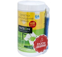 Серветки Patron for TFT/PDA/LCD 100pcs F3-027 + microfiber 20х20cm (CS-PN-BUNDL-1)