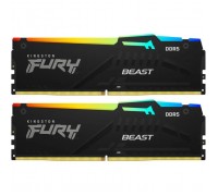 Модуль пам'яті для комп'ютера DDR5 128GB (2x64GB) 5600 MHz Beast RGB Kingston Fury (ex.HyperX) (KF556C40BBAK2-128)