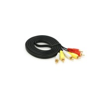 Кабель мультимедійний 3xRCA M to 3xRCA M 3.0m black Voltronic (YT-3хRCA(M)/3хRCA(M)-3.0G)