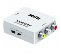 Перехідник HDMI F to 3xRCA F AV 720P/1080P white Voltronic (YT-CM-HDMI/AV-W)