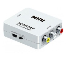 Перехідник HDMI F to 3xRCA F AV 720P/1080P white Voltronic (YT-CM-HDMI/AV-W)