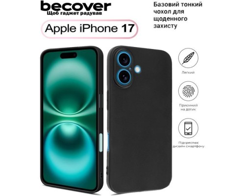 Чохол до мобільного телефона BeCover Apple iPhone 17 Black (713756)