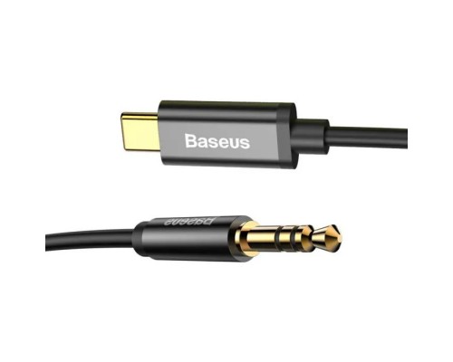 Кабель мультимедійний USB-C to 3.5mm M 1.2m black Baseus (CAM01-01)