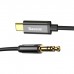Кабель мультимедійний USB-C to 3.5mm M 1.2m black Baseus (CAM01-01)