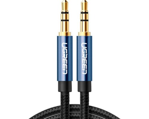 Кабель мультимедійний 3.5mm M to 3.5mm M 0.5m 90° corner AV112 blue Ugreen (60178)