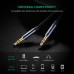 Кабель мультимедійний 3.5mm M to 3.5mm M 0.5m 90° corner AV112 blue Ugreen (60178)