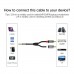 Кабель мультимедійний 3.5mm M to 2xRCA M 2.0m AV116 black Ugreen (10584)