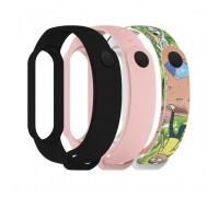 Ремінець до фітнес браслета Armorstandart комплект 3шт Xiaomi Mi Band 7/6/5 RM Cartoon (ARM77053)