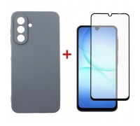 Чохол до мобільного телефона Dengos Carbon Kit for Samsung Galaxy A17 case + glass Grey (DG-KM-161)