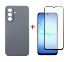 Чохол до мобільного телефона Dengos Carbon Kit for Samsung Galaxy A17 case + glass Grey (DG-KM-161)