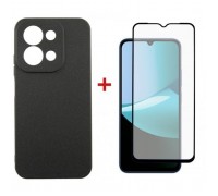 Чохол до мобільного телефона Dengos Carbon Kit for Xiaomi Redmi 15C case + glass Black (DG-KM-165)