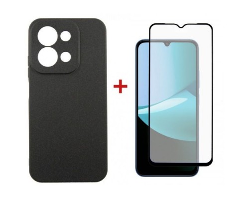 Чохол до мобільного телефона Dengos Carbon Kit for Xiaomi Redmi 15C case + glass Black (DG-KM-165)