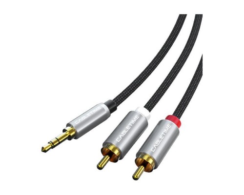 Кабель мультимедійний 3.5mm M to 2xRCA M 3.0m Cabletime (CA914067)