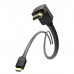 Кабель мультимедійний HDMI M to HDMI M 1.0m 4K60Hz 90° corner black Vention (AAQBF)