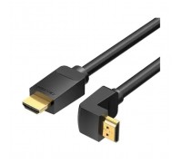 Кабель мультимедійний HDMI M to HDMI M 1.5m 4K60Hz 90° corner black Vention (AAQBG)