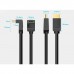 Кабель мультимедійний HDMI M to HDMI M 1.5m 4K60Hz 90° corner black Vention (AAQBG)