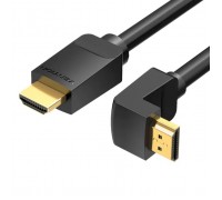 Кабель мультимедійний HDMI M to HDMI M 3.0m 4K60Hz 90° corner black Vention (AAQBI)