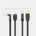Кабель мультимедійний HDMI M to HDMI M 3.0m 4K60Hz 90° corner black Vention (AAQBI)